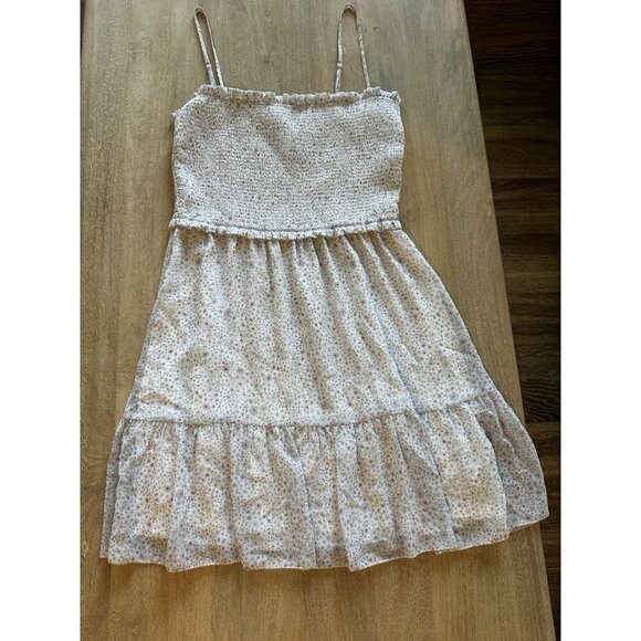 Aritzia Wilfred Tempest Sleeveless Mini Dress Pastel Floral Purple Green Medium - Picture 2 of 7